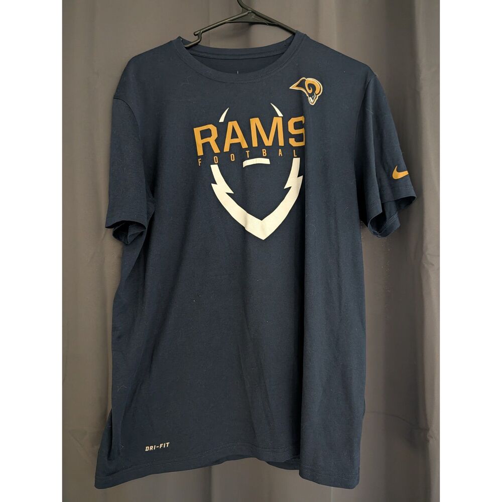 Nike Dri-FIT Los Angeles Rams Football T-Shirt Navy Blue Men’s Tee